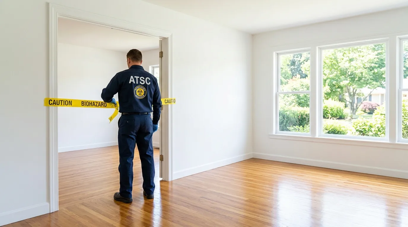 Certified biohazard cleanup crew performing Decomposition Cleanup in Castro Valley